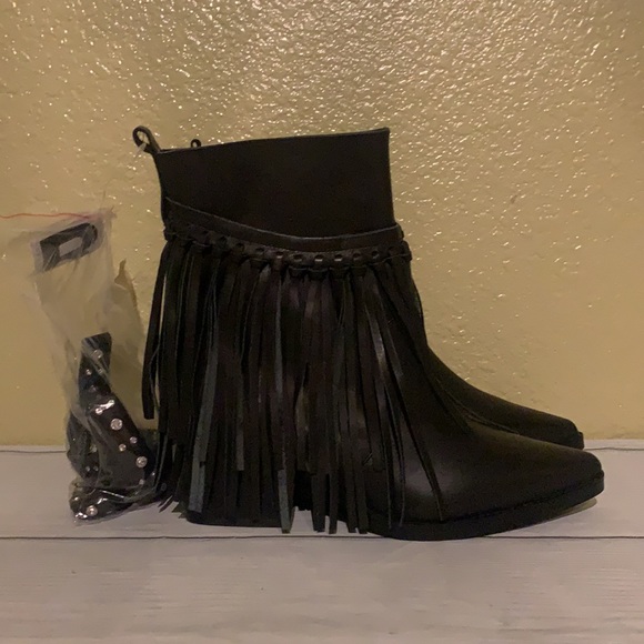 NWOB Rebel By Rebel Wilson Sz 11 Black Ankle Boots - Picture 5 of 12